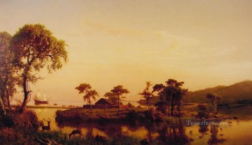 Gosnold en Cuttyhunk Albert Bierstadt Paisajes arroyo Pinturas al óleo